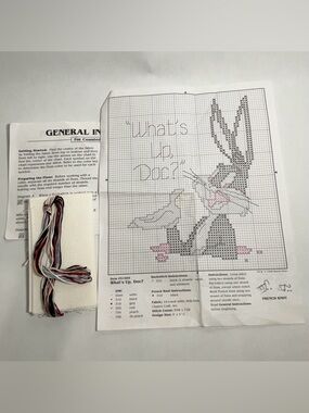 Vintage Looney Tunes Bugs Bunny What's Up Doc? Counted Cross Stitch Kit #51005